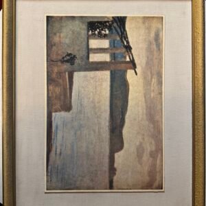 Jan Stanisławski „Jezioro Garda” – reprodukcja z 1978 r., oprawiona