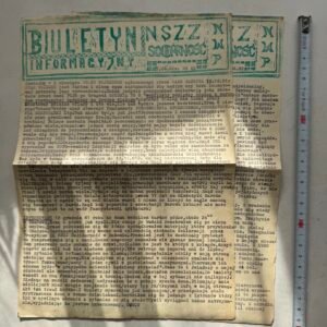 „Biuletyn Informacyjny NSZZ Solidarność” – nr 42 i 44, czerwiec 1982 – dwa egzemplarze z okresu stanu wojennego