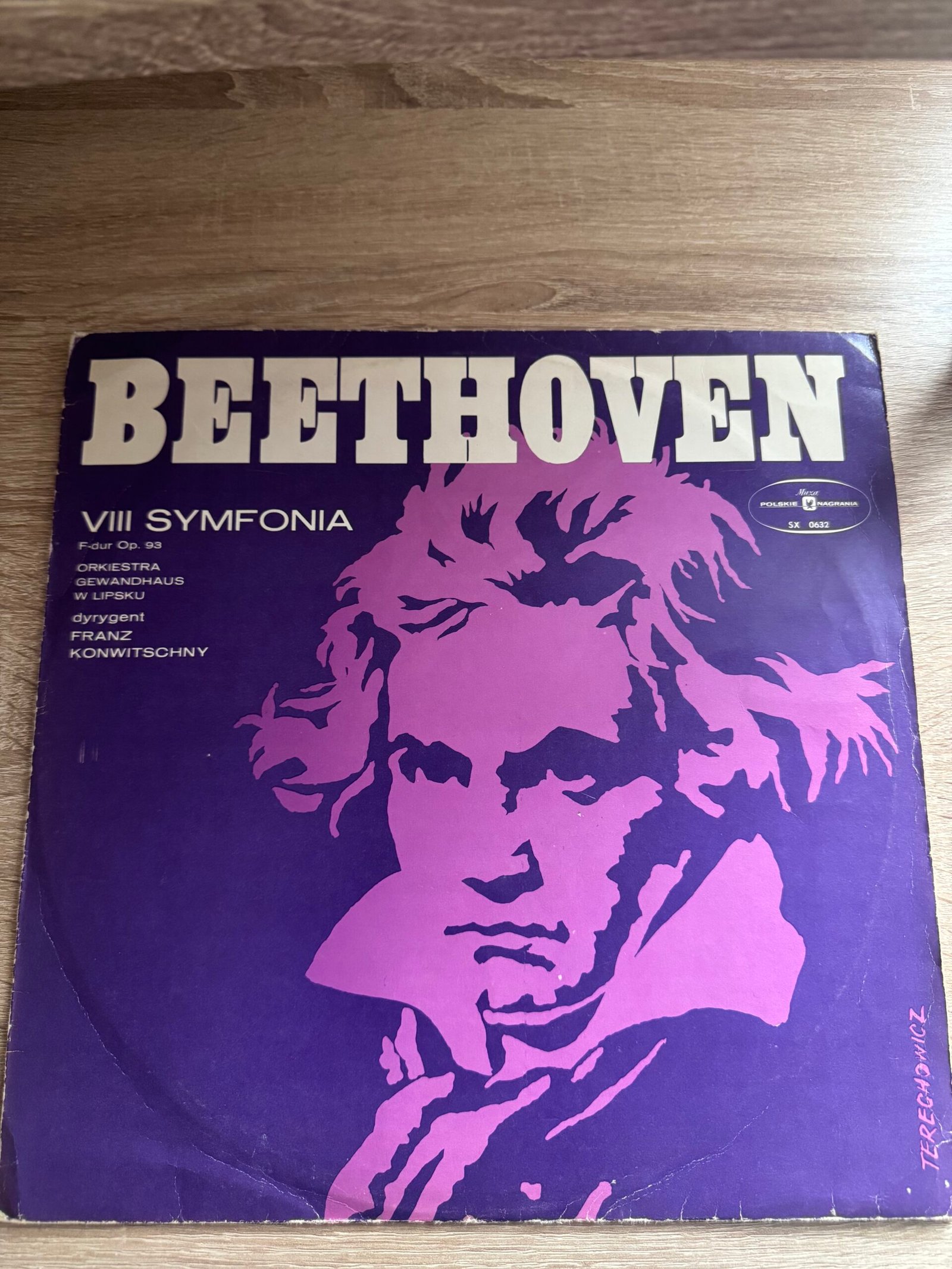 Ludwig van Beethoven – VIII Symfonia F-dur op. 93 – Gewandhausorchester Leipzig, Franz Konwitschny – Polskie Nagrania Muza SX 0632