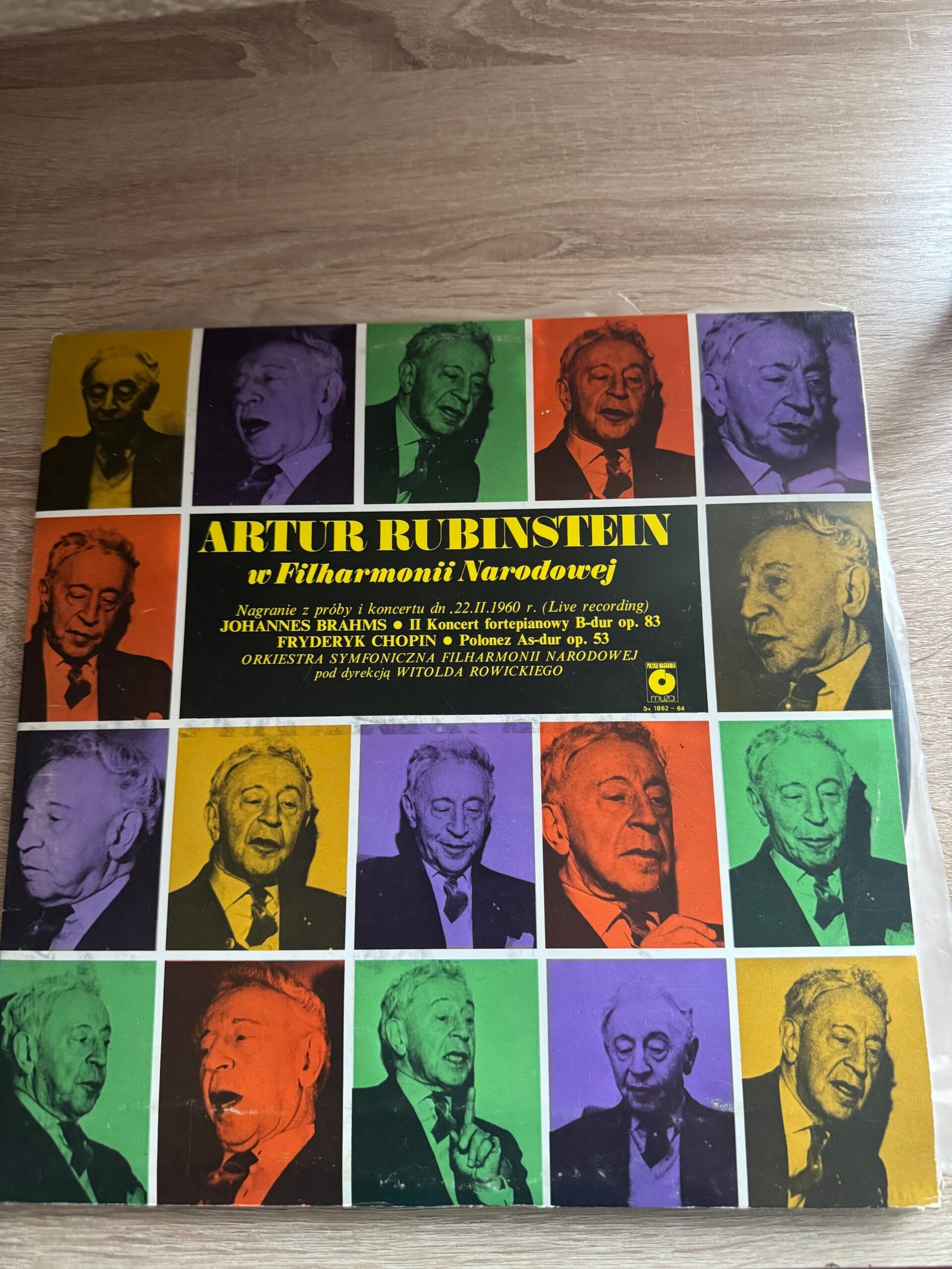 Artur Rubinstein w Filharmonii Narodowej – Brahms: II Koncert fortepianowy B-dur op. 83 / Chopin: Polonez As-dur op. 53 – 3 LP